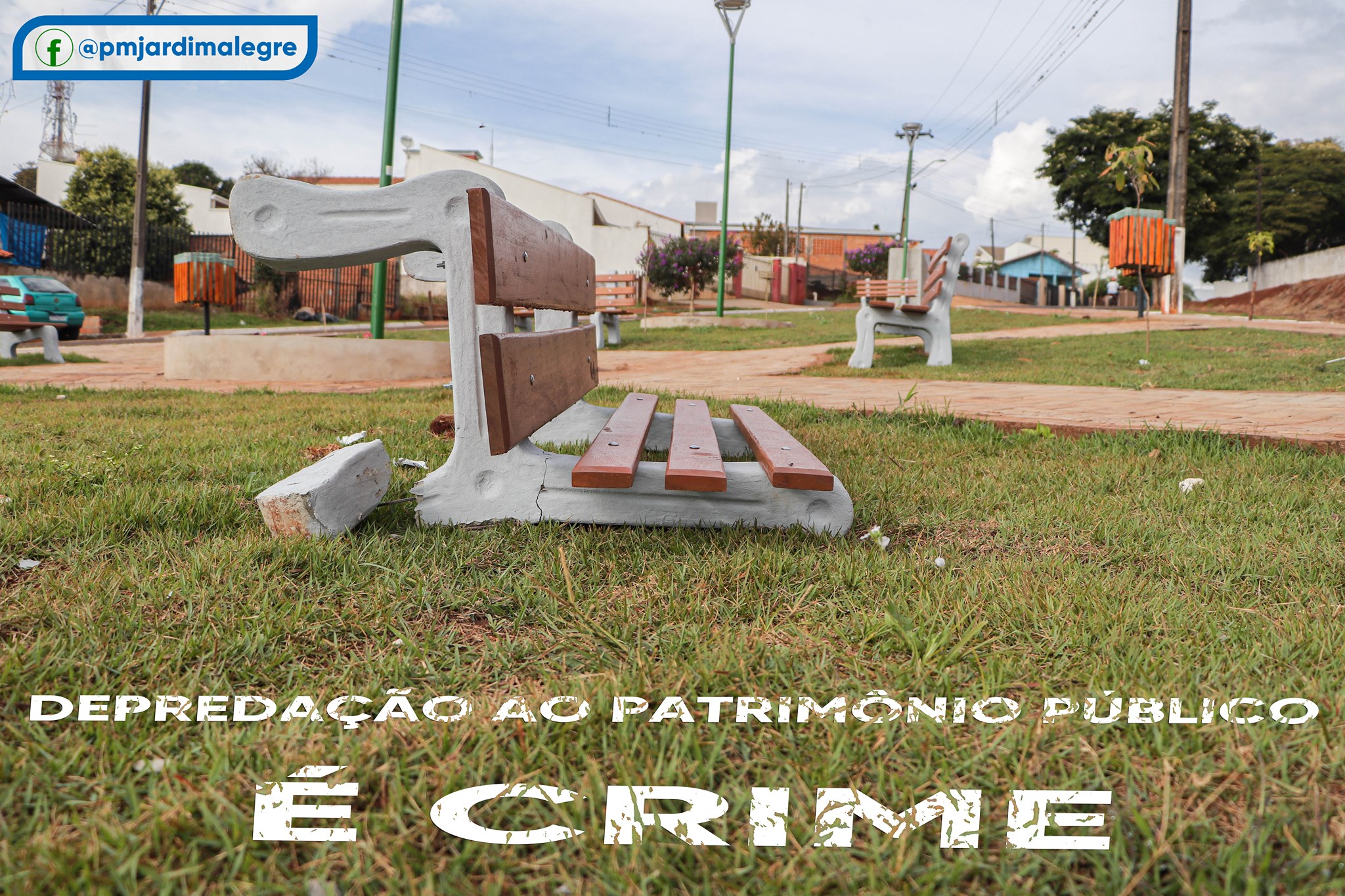 Depredação ao patrimônio público é crime