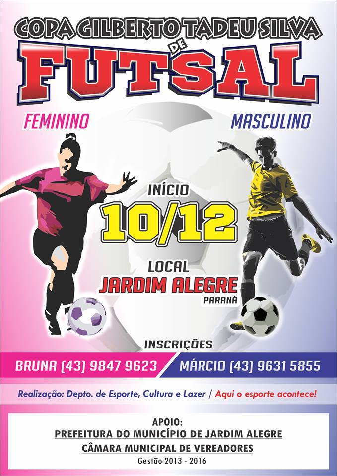 COPA GILBERTO TADEU SILVA DE FUTSAL EM JARDIM ALEGRE?
