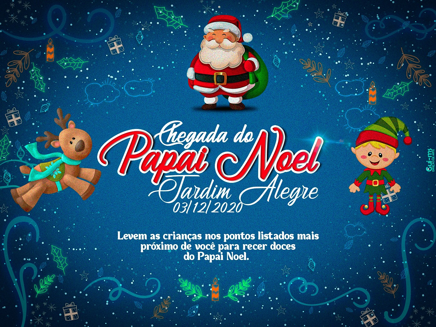 CHEGADA DO PAPAI NOEL DA ACIJA, EM JARDIM ALEGRE, É HOJE!