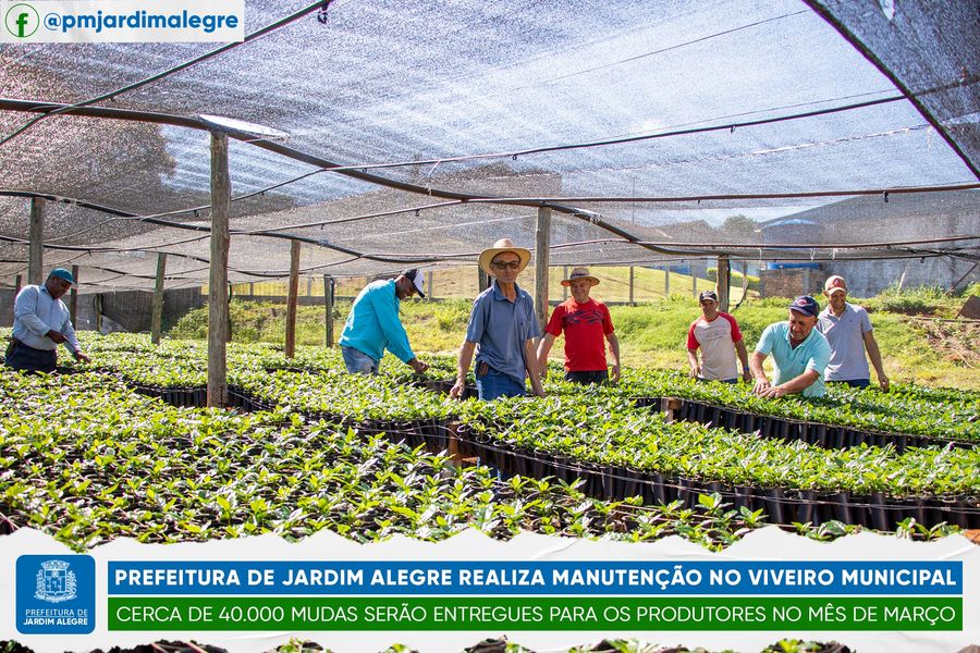 PREFEITURA DE JARDIM ALEGRE REALIZA MANUTENÇÃO NO VIVEIRO MUNICIPAL