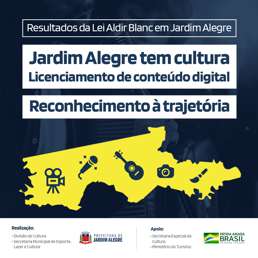 RESULTADOS DA LEI ALDIR BLANC NO MUNICÍPIO DE JARDIM ALEGRE