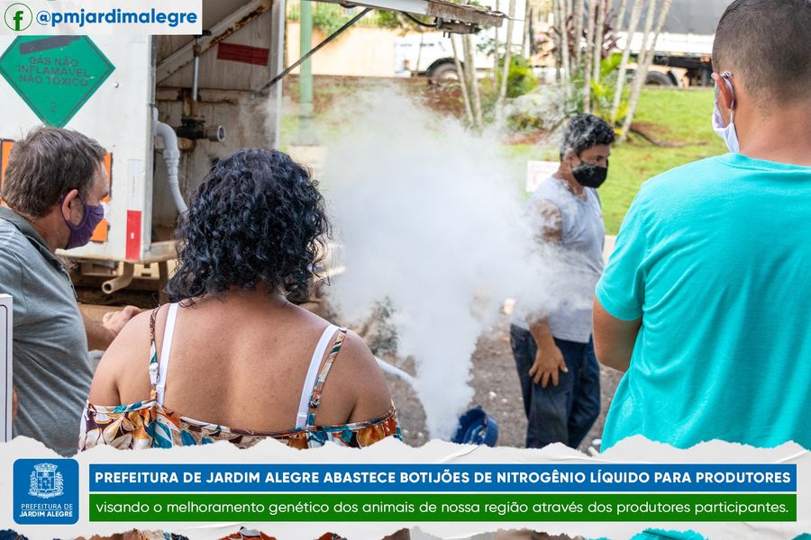 PREFEITURA DE JARDIM ALEGRE ABASTECE BOTIJÕES DE NITROGÊNIO LÍQUIDO PARA PRODUTORES
