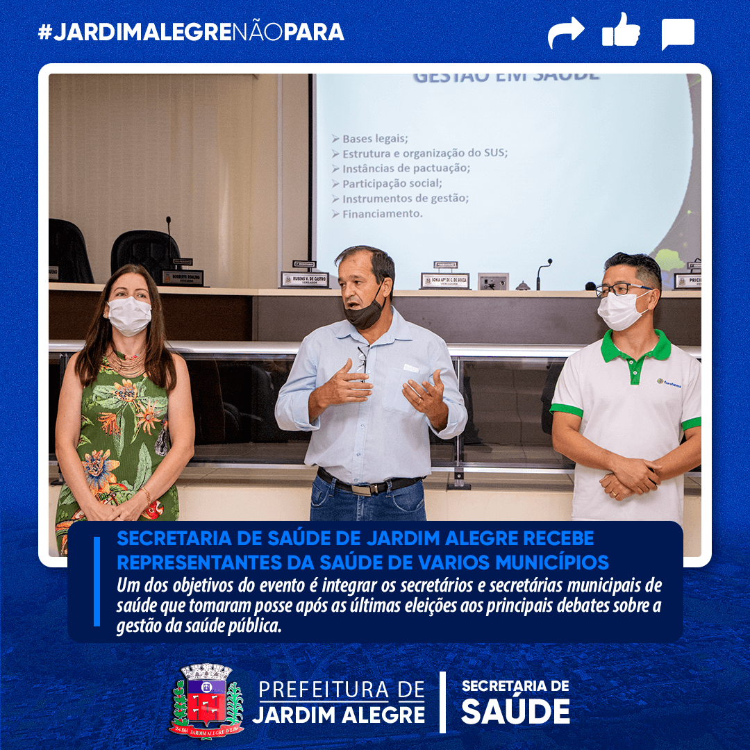 SECRETARIA DE SAÚDE DE JARDIM ALEGRE RECEBE REPRESENTANTES DA SAÚDE DE VÁRIOS MUNICÍPIOS