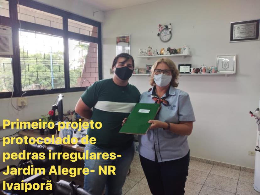 Primeiro projeto protocolado de pedras irregulares - Jardim Alegre - NR Ivaiporã