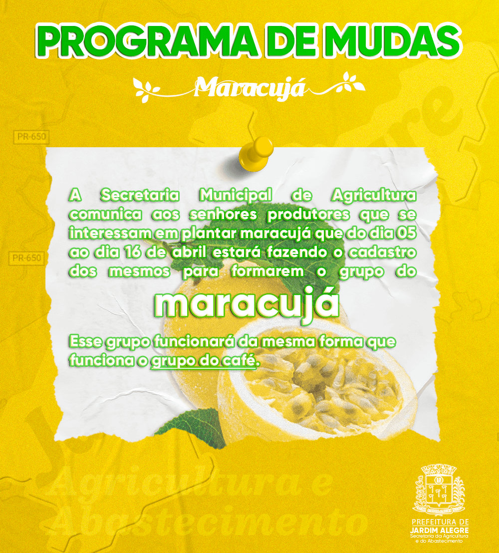 PROGRAMA DE MUDAS | MARACUJÁ