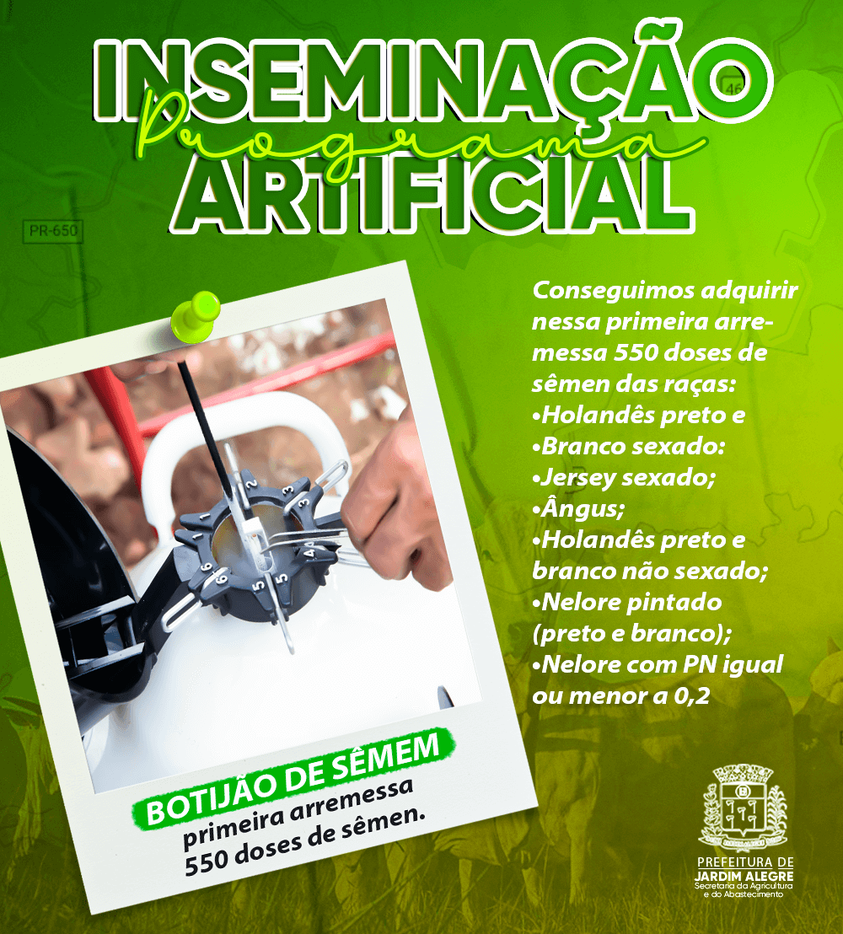 PROGRAMA DE INSEMINAÇÃO ARTIFICIAL NO MUNICÍPIO DE JARDIM ALEGRE- PR