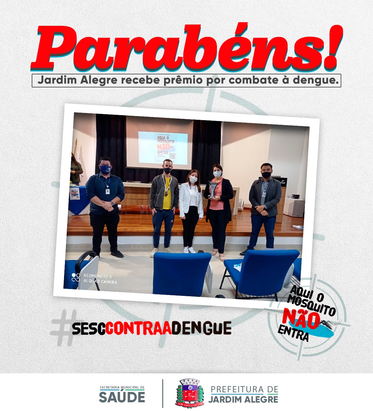 JARDIM ALEGRE RECEBE PRÊMIO POR COMBATE À DENGUE