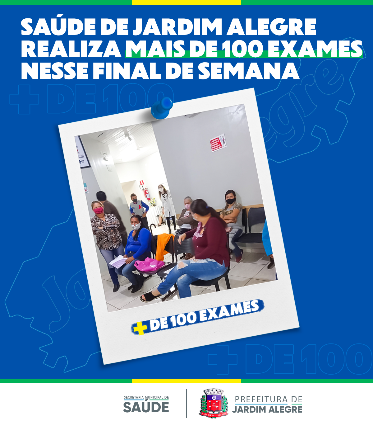 SAÚDE DE JARDIM ALEGRE REALIZA MAIS DE 100 EXAMES NESSE FINAL DE SEMANA
