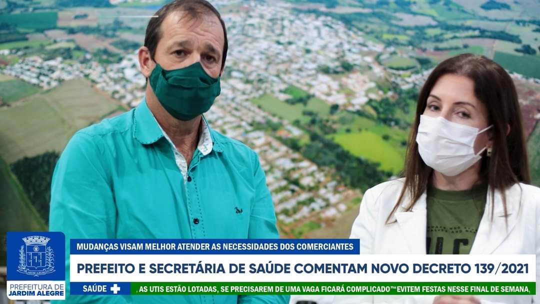 PREFEITO E SECRETÁRIA DE SAÚDE COMENTAM O NOVO DECRETO 139/2021