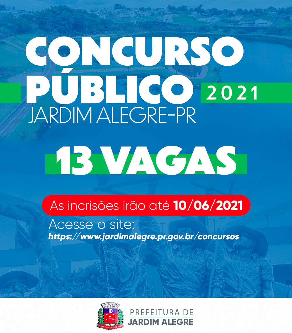 JÁ FIZERAM AS INSCRIÇÕES PARA O NOVO CONCURSO EM JARDIM ALEGRE?