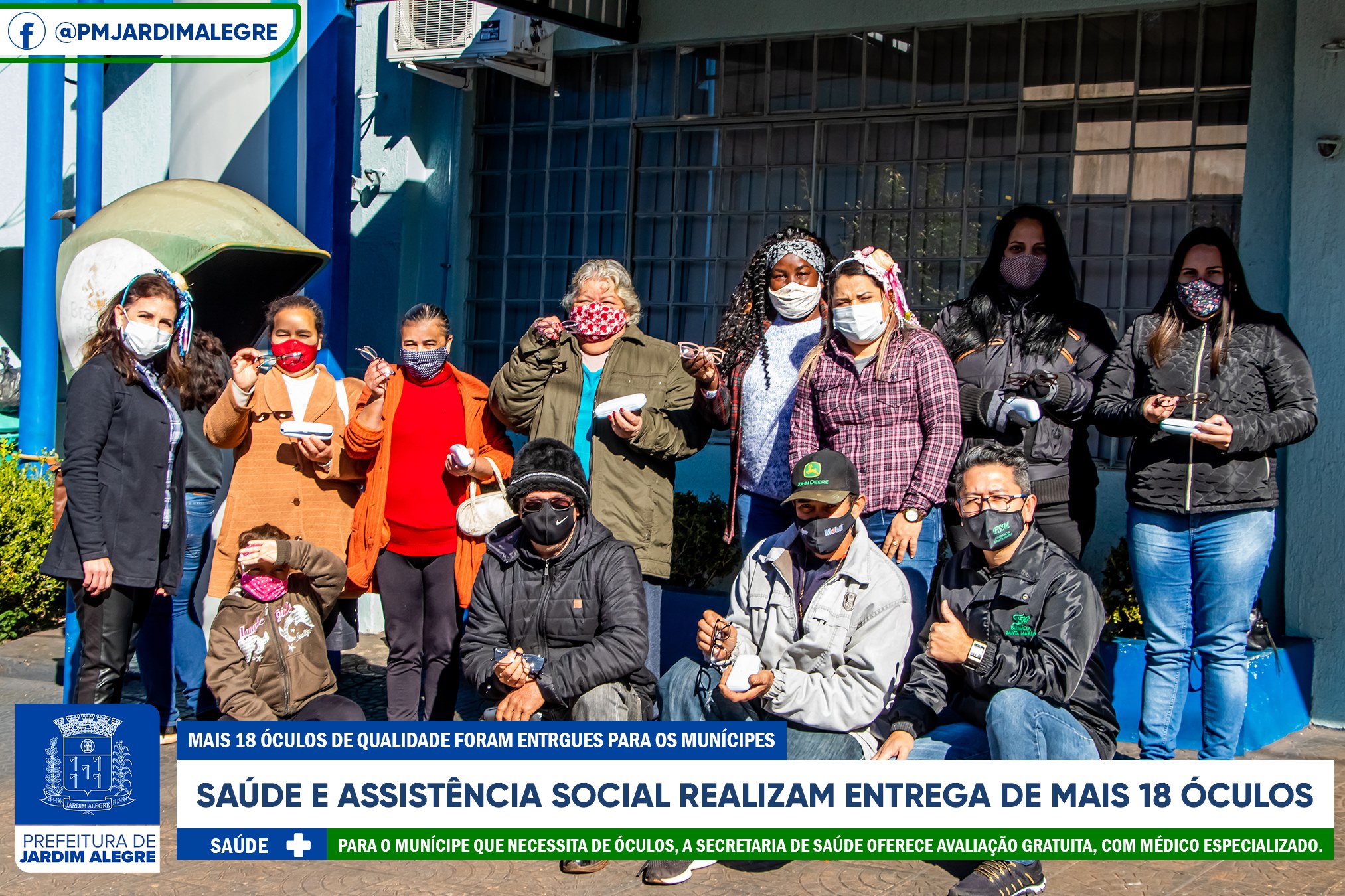 SAÚDE E ASSISTÊNCIA SOCIAL REALIZAM ENTREGA DE MAIS DE 18 ÓCULOS