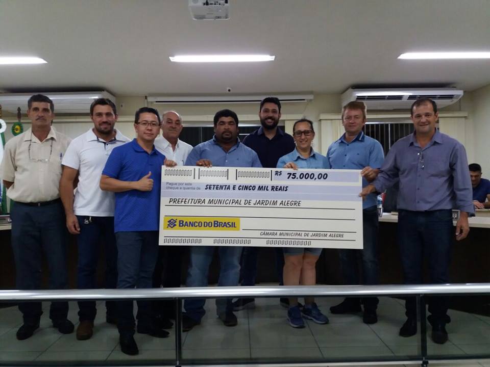 Câmara de Vereadores Devolve R$ 75.000,00 para prefeitura
