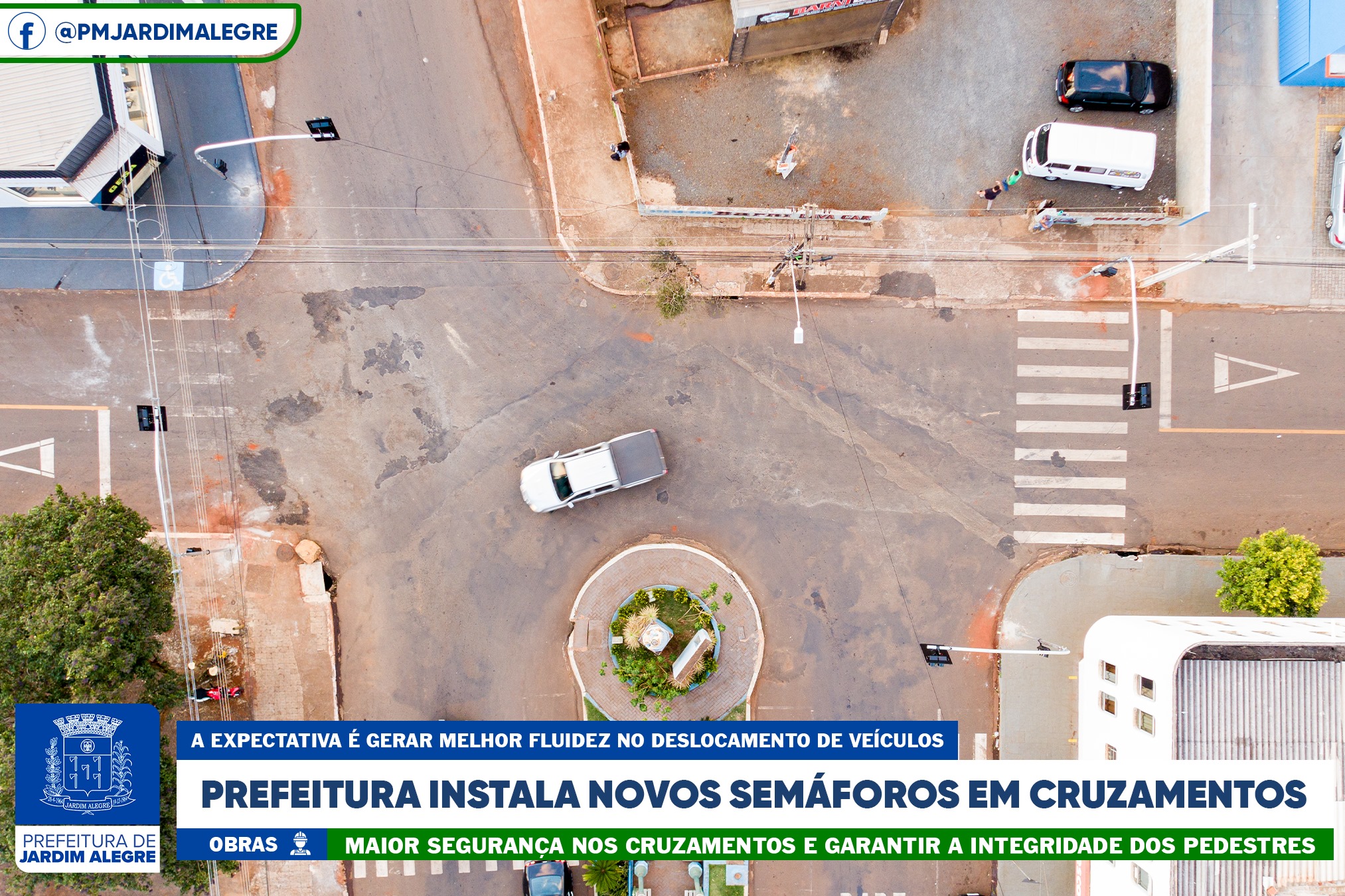 Prefeitura instala novos semáforos em cruzamentos