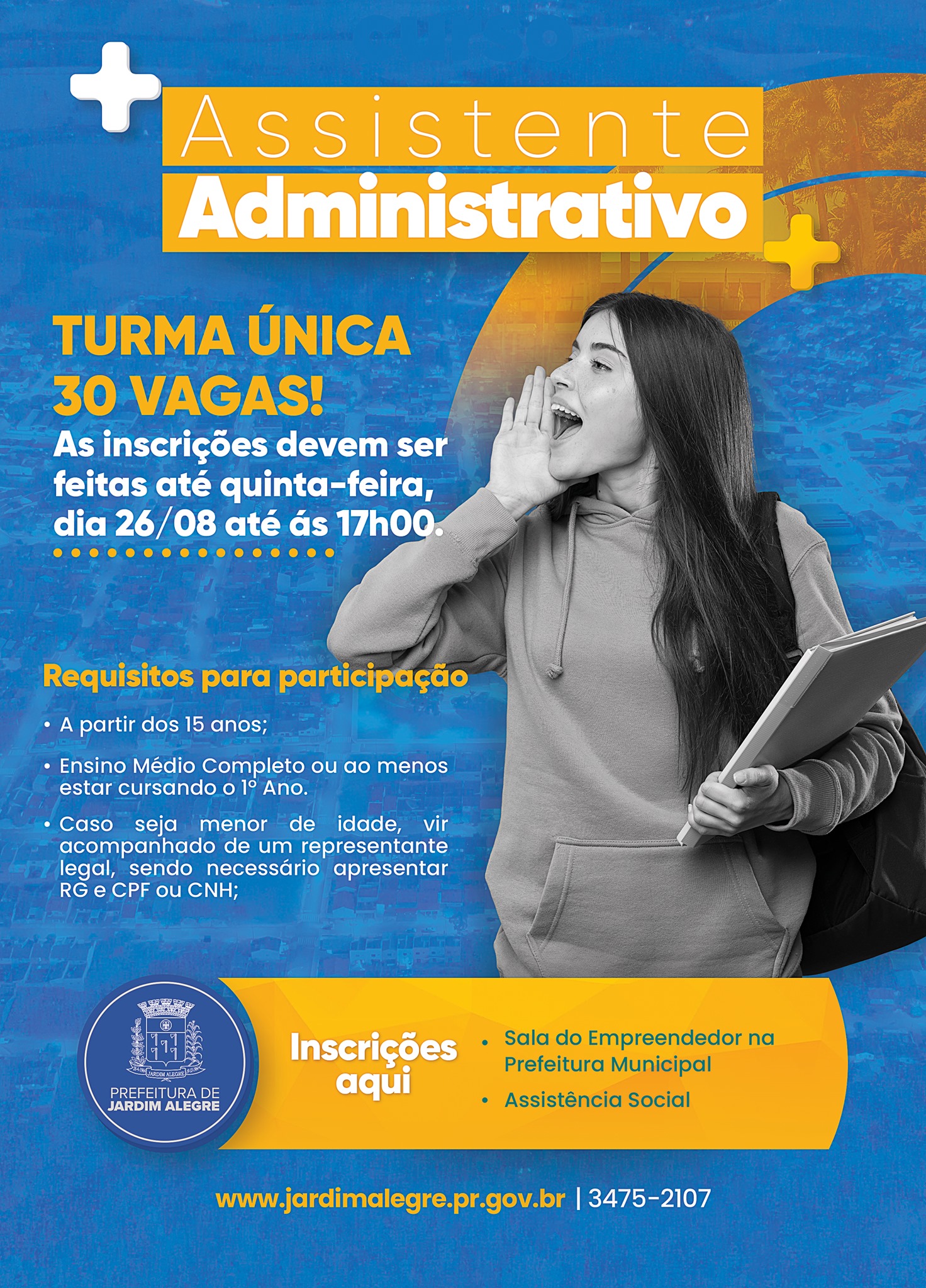 INSCRIÇÕES PRORROGADAS ATÉ AMANHÃ! NÃO PERCAM