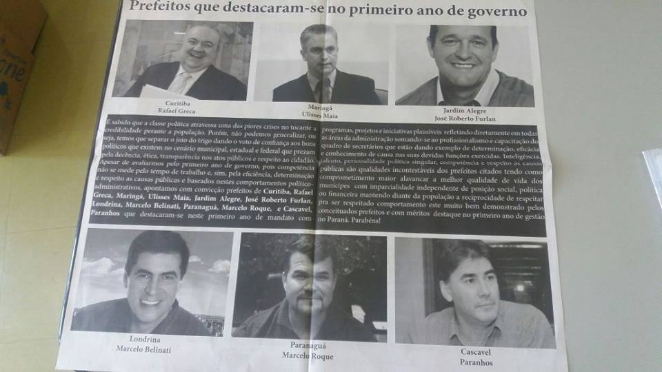 Prefeito José Roberto Furlan é destaque no Paraná