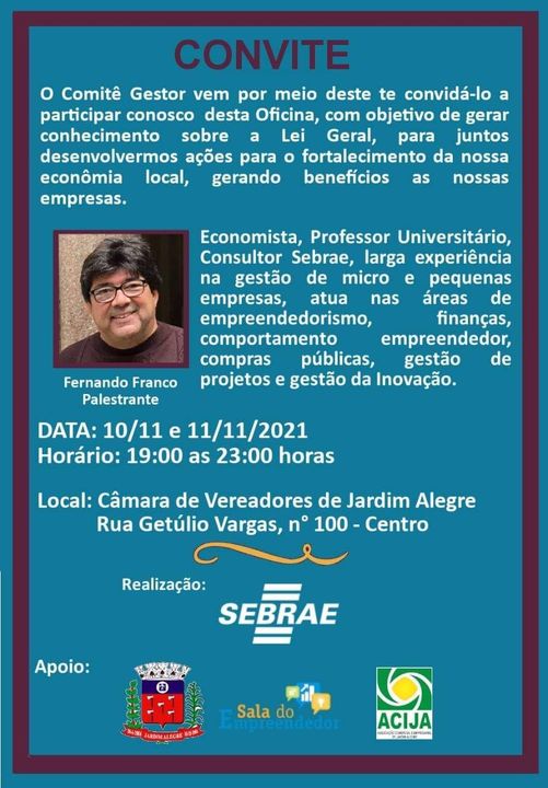 VAMOS JUNTOS DESENVOLVER NOSSA CIDADE. Oportunidade e Conhecimento