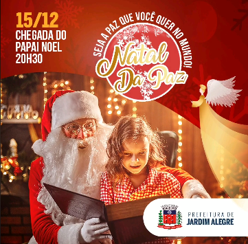 É domingo, não perca a chegada do Papai Noel as 20:30 na Praça da Igreja Matriz
