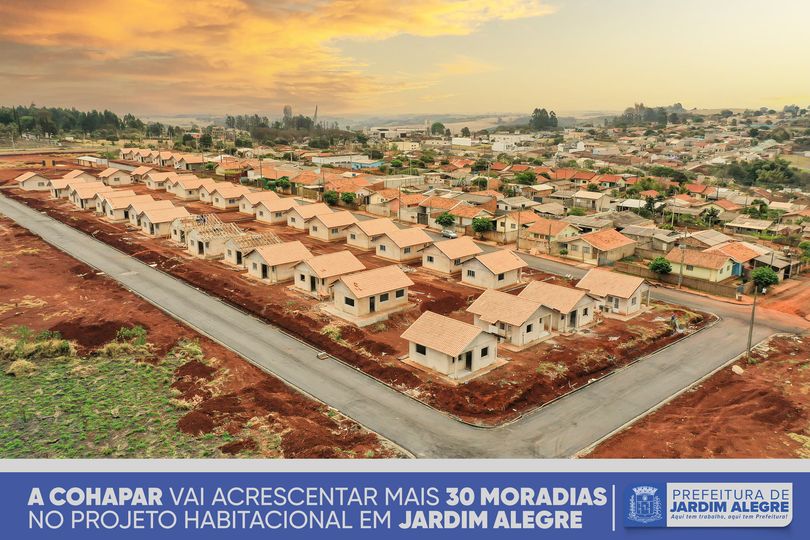 A COHAPAR VAI ACRESCENTAR MAIS 30 MORADIAS NO PROJETO HABITACIONAL EM JARDIM ALEGRE