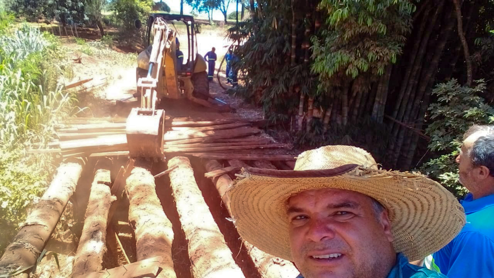 Reconstrução da ponte dos 30 Alqueires na estrada do Brasinha