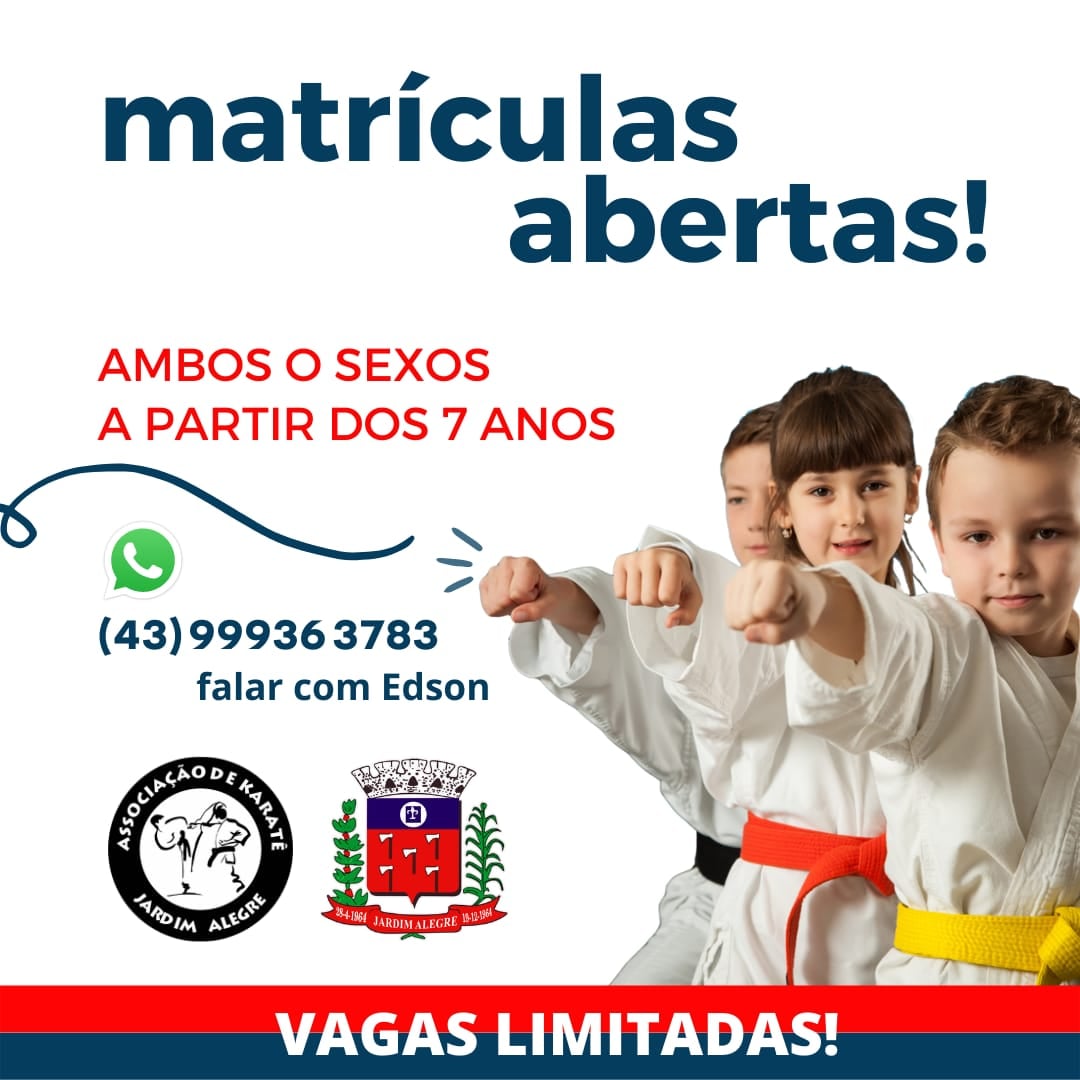 Associação de Karatê Jardim Alegre abre as matrículas para iniciantes