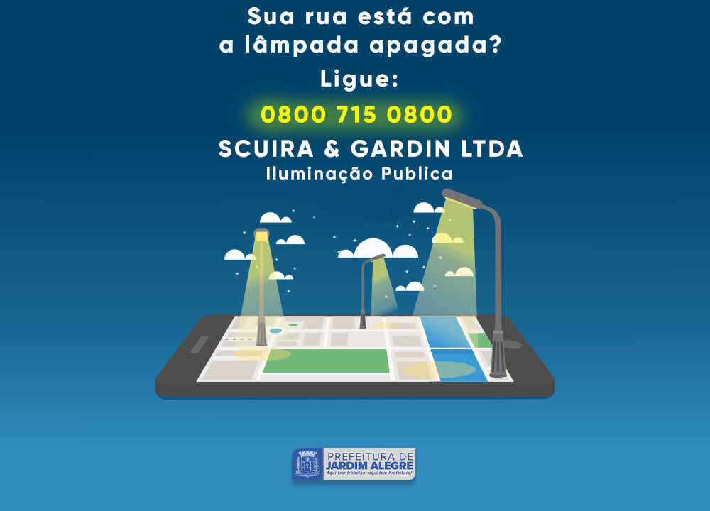Novo número para solicitação de reparo na iluminação Publica