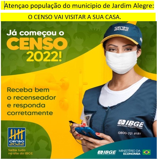 Atenção população do município de Jardim Alegre