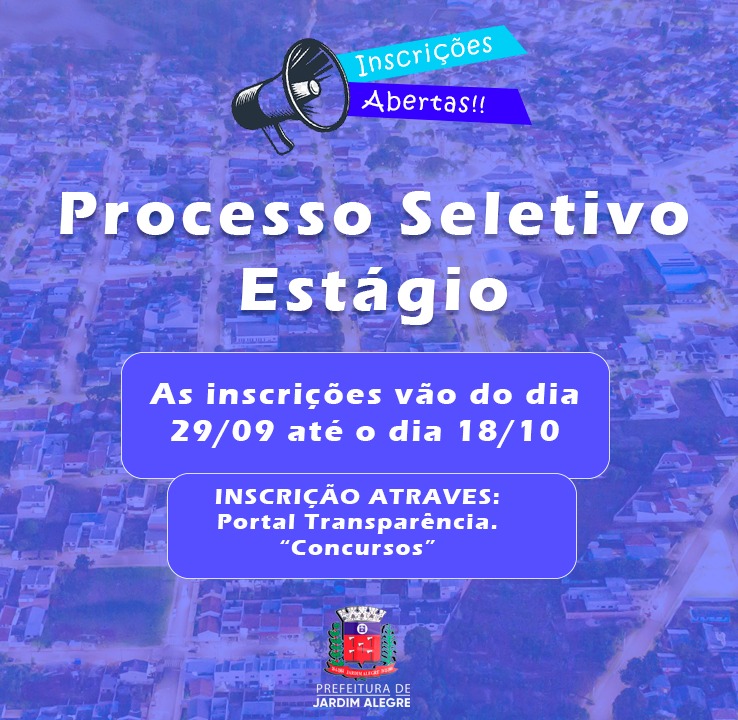 ATENÇÃO - AS INSCRIÇÕES FORAM PRORROGADAS