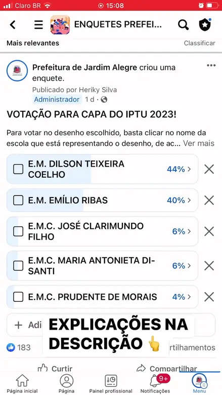DIFICULDADE PARA VOTAR NA ENQUETE?