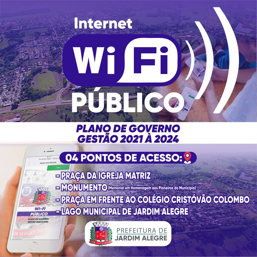 INSTALAÇÃO DA REDE  Wi-Fi PÚBLICA EM JARDIM ALEGRE