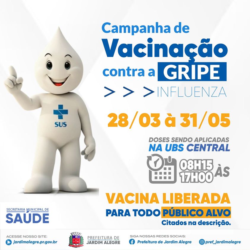 INÍCIO DA VACINAÇÃO CONTRA GRIPE INFLUENZA!