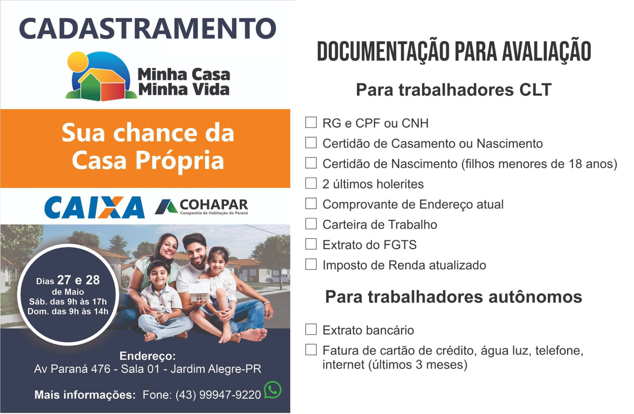 SUA CHANCE DA CASA PRÓPRIA!