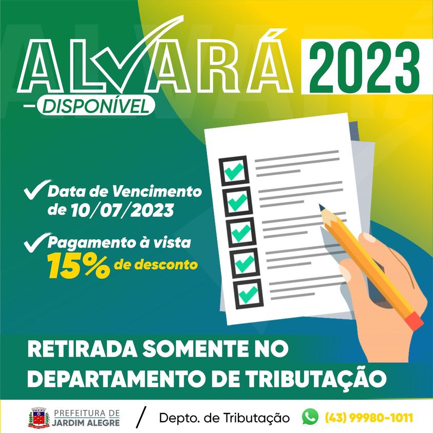 ALVARÁ DISPONÍVEL ✔️