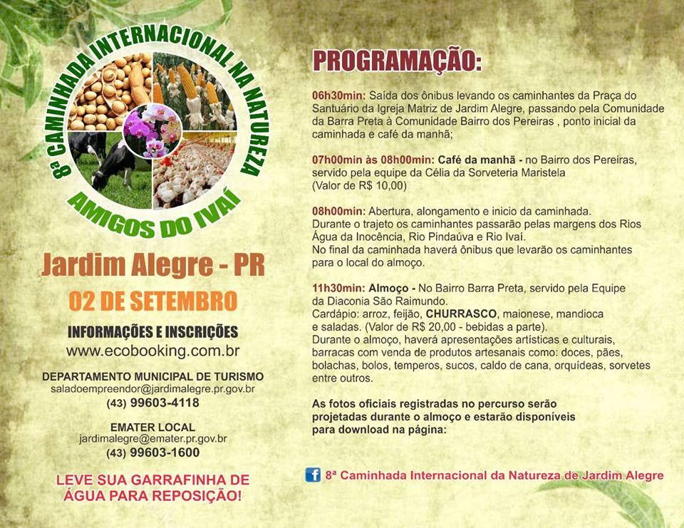ATENÇÃO POPULAÇÃO DE JARDIM ALEGRE E REGIÃO!
