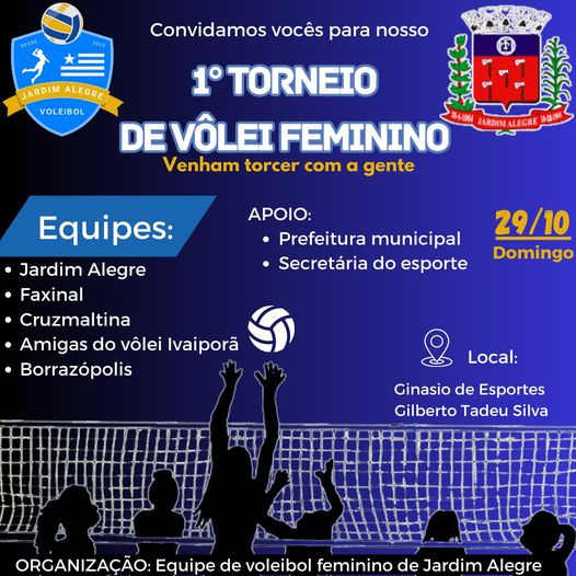 1º TORNEIO DE VOLEI FEMININO EM JARDIM ALEGRE 
