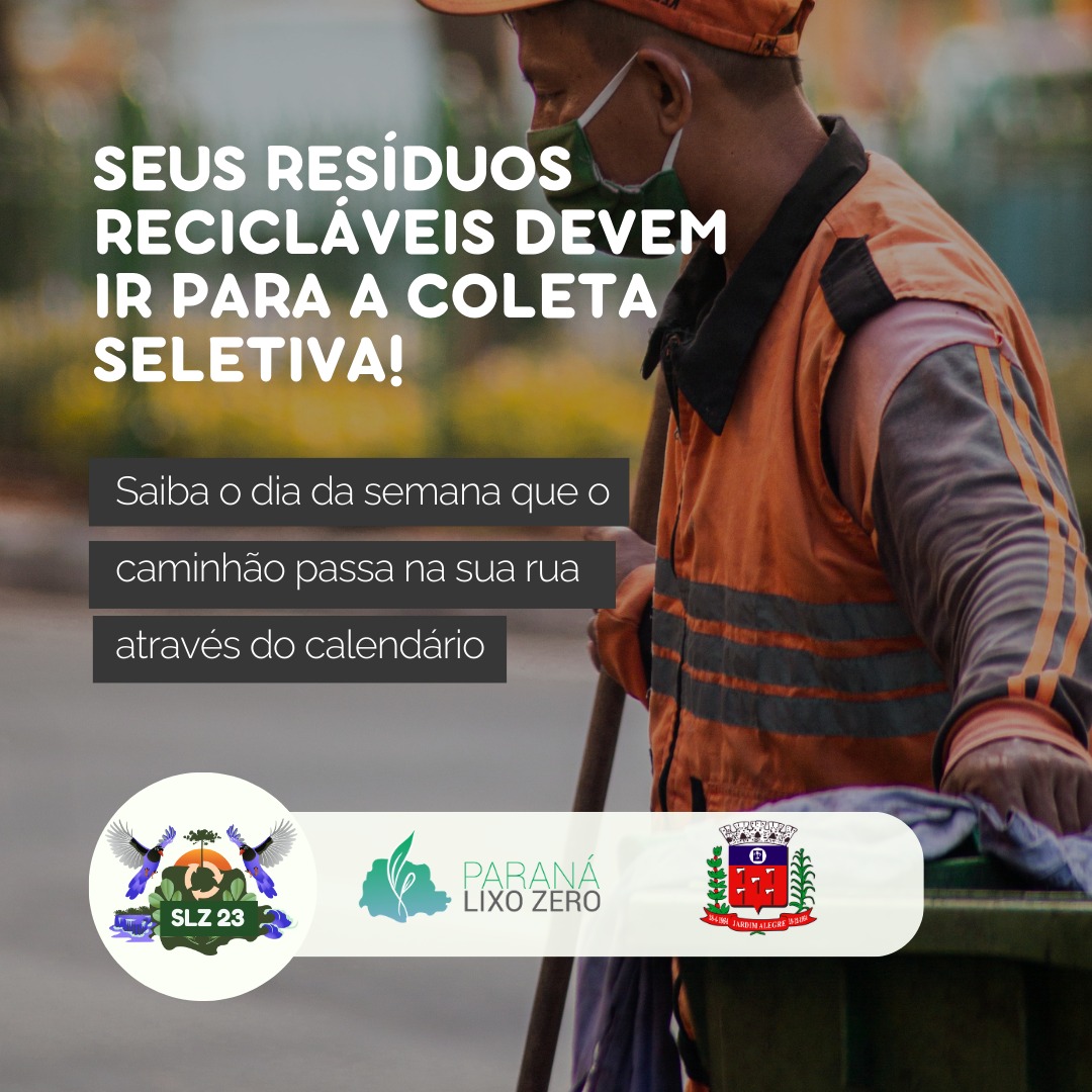 COLETA SELETIVA: Descubra o Calendário da Coleta Seletiva e ajude a preservar o planeta