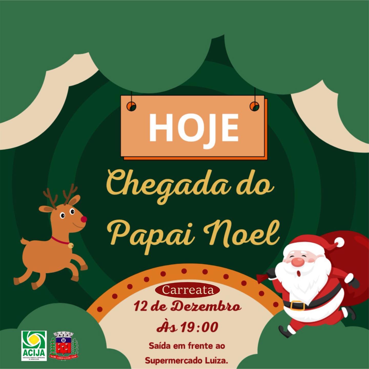 CHEGADA DO PAPAI NOEL: O Natal está chegando e com ele vem a magia do Papai Noel! 