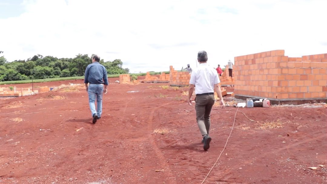 Acompanhamento das obras de construção das 71 residências no Conjunto Habitacional Amador Gonçal