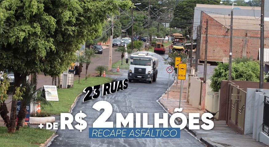 RECAPE ASFÁLTICO EM 23 RUAS DE JARDIM ALEGRE