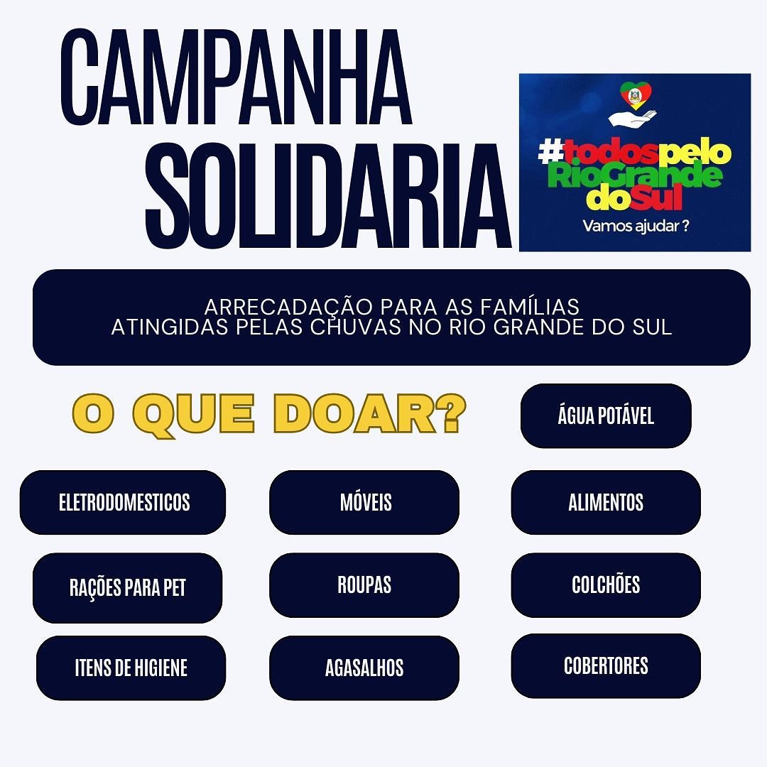 CAMPANHA SOLIDÁRIA EM AJUDA AO RIO GRANDE DO SUL