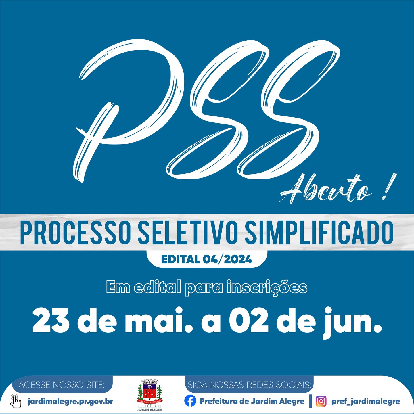 PSS ABERTO! VAGAS PARA ESTÁGIO