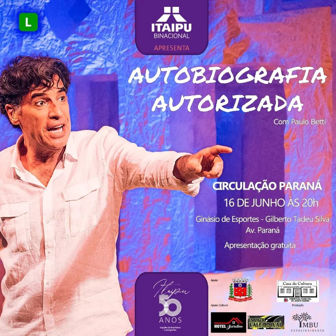 Paulo Betti traz sua *Autobiografia* em apresentação gratuita