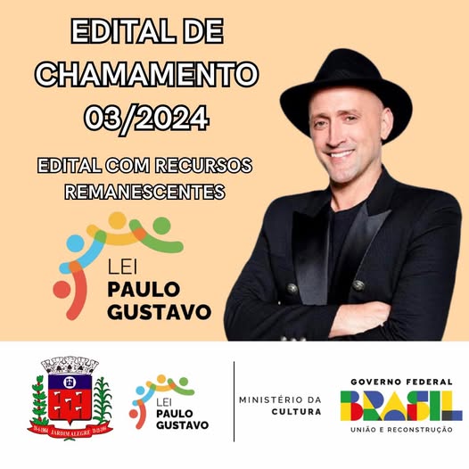 Edital de Premiação Cultural - Jardim Alegre 