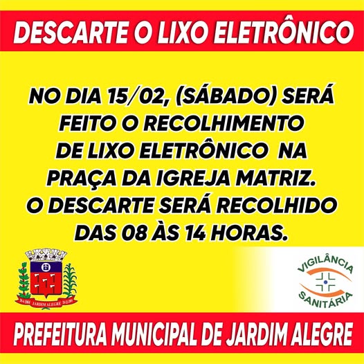 DESCARTE O LIXO ELETRÔNICO
