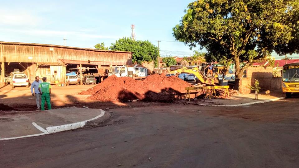 Obras no Pátio de Maquinas
