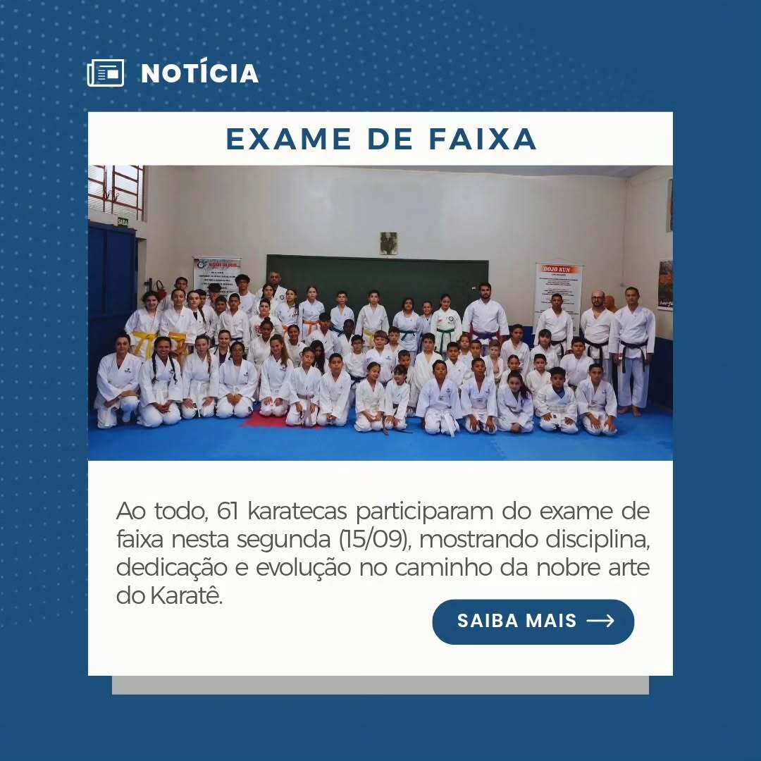 Exame de Faixa reúne 61 karatecas em Jardim Alegre