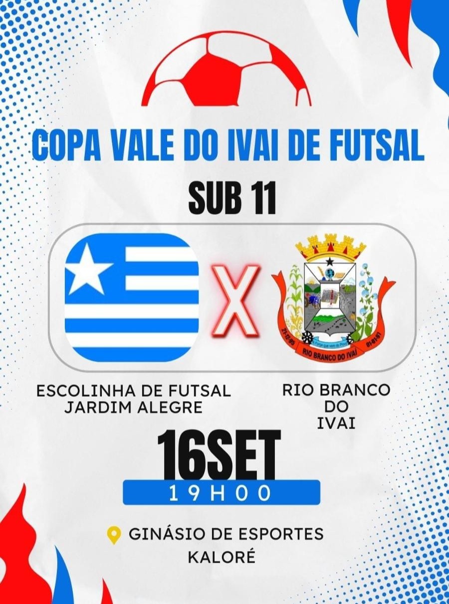 Escolinha de Futsal em mais um desafio pela Copa Vale do Ivaí - Jardim Alegre x Rio Branco do Ivaí