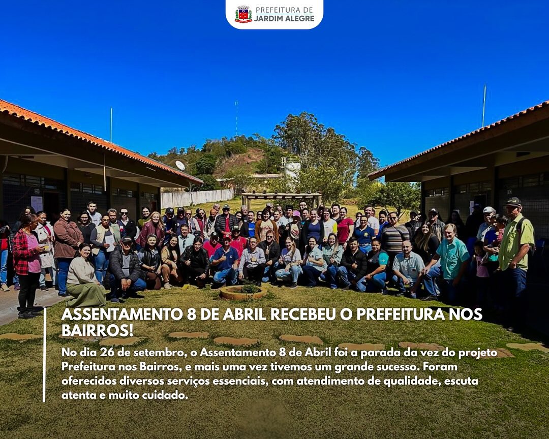 ASSENTAMENTO 8 DE ABRIL RECEBEU O PREFEITURA NOS BAIRROS!