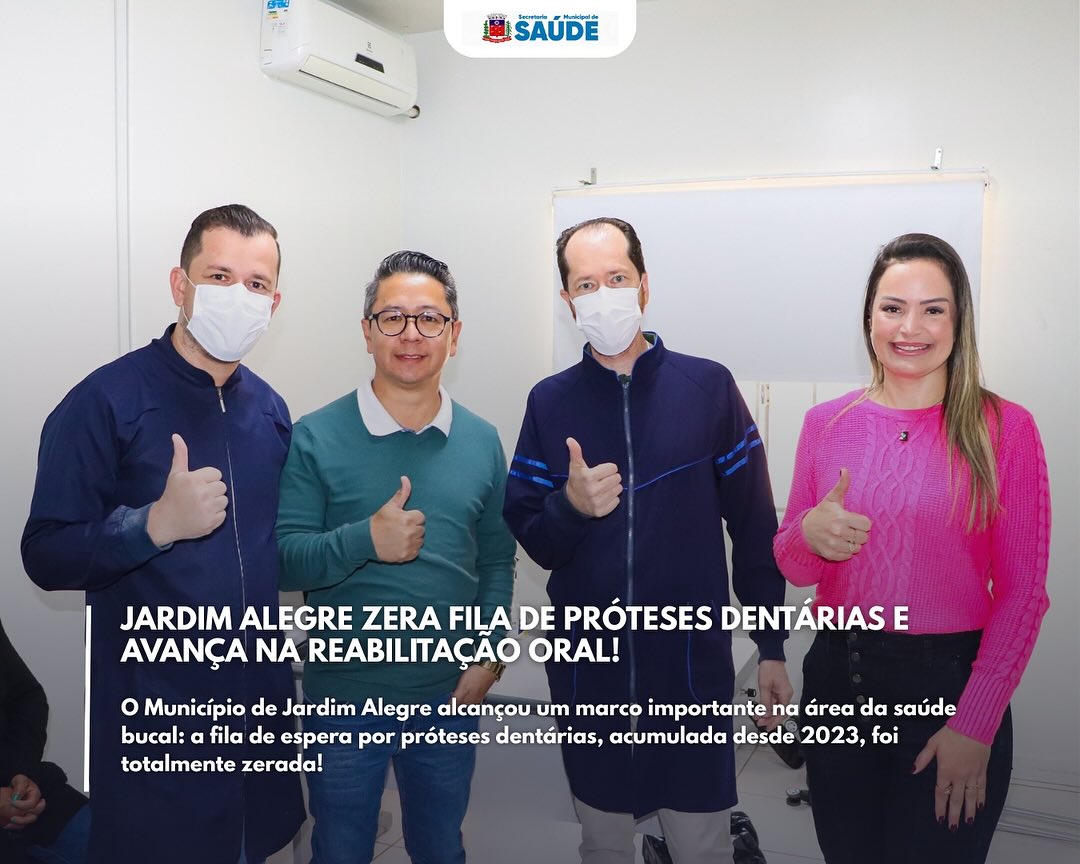 JARDIM ALEGRE ZERA FILA DE PRÓTESES DENTÁRIAS E AVANÇA NA REABILITAÇÃO ORAL