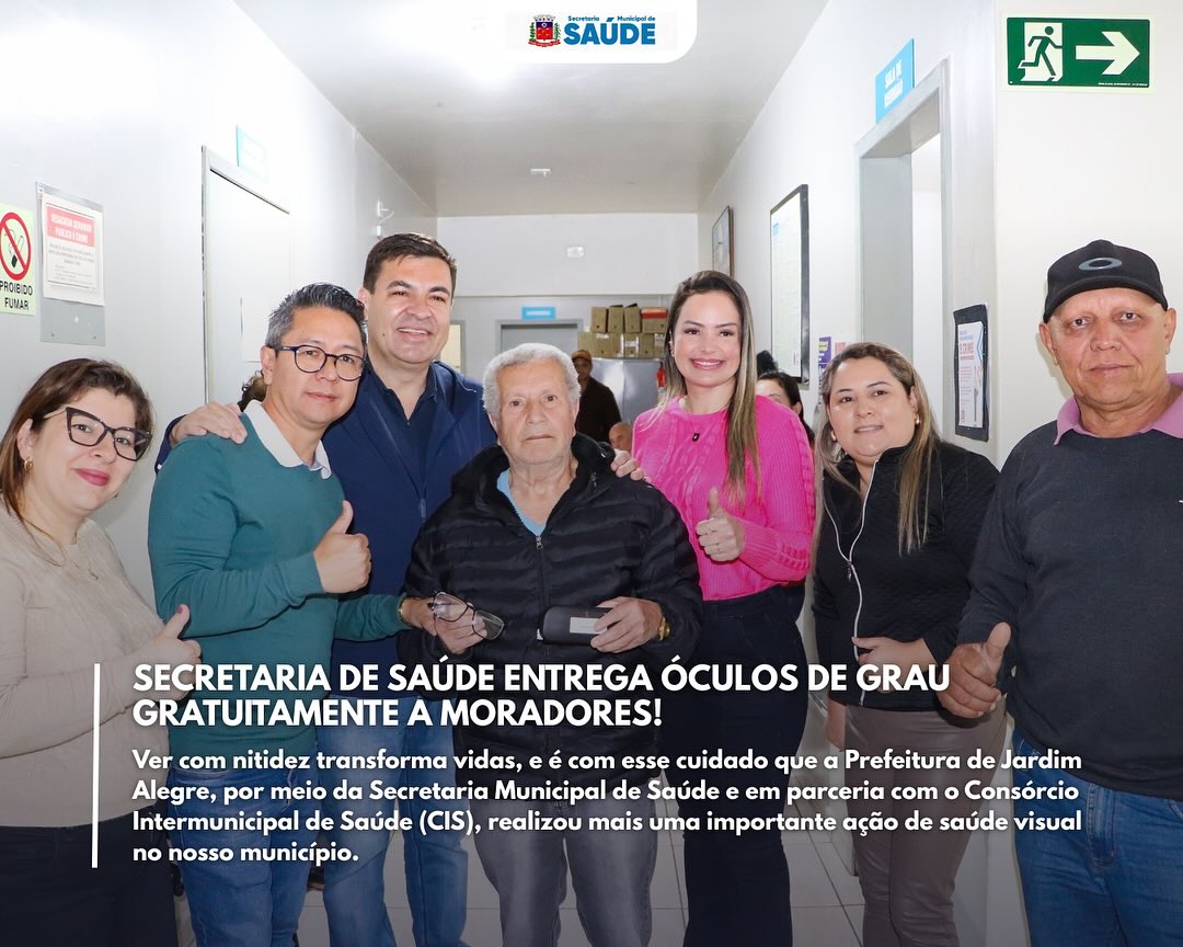 SECRETARIA DE SAÚDE ENTREGA ÓCULOS DE GRAU GRATUITAMENTE A MORADORES