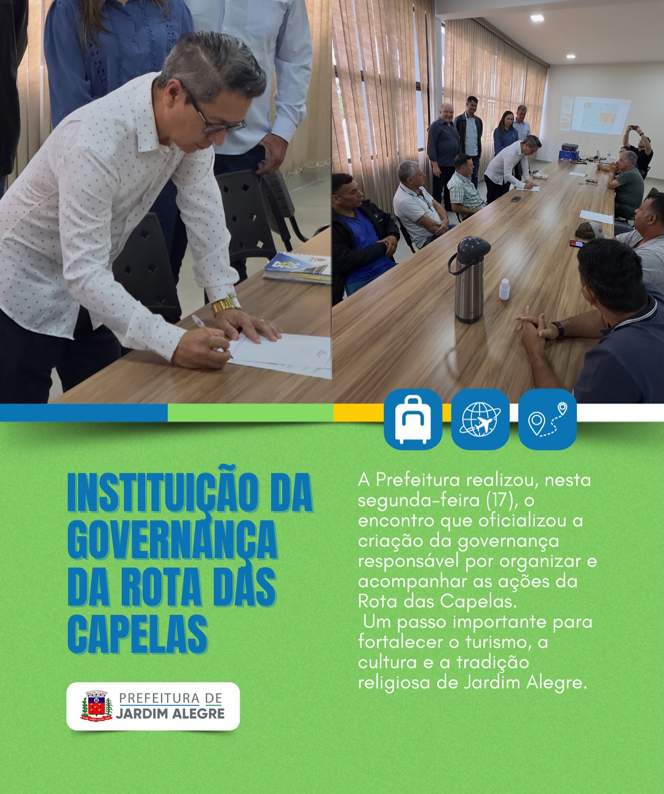 Reunião que marcou a instituição da Governança da Rota das Capelas